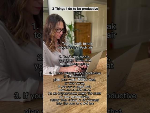Three things I do to be productive as an Entrepreneur. 