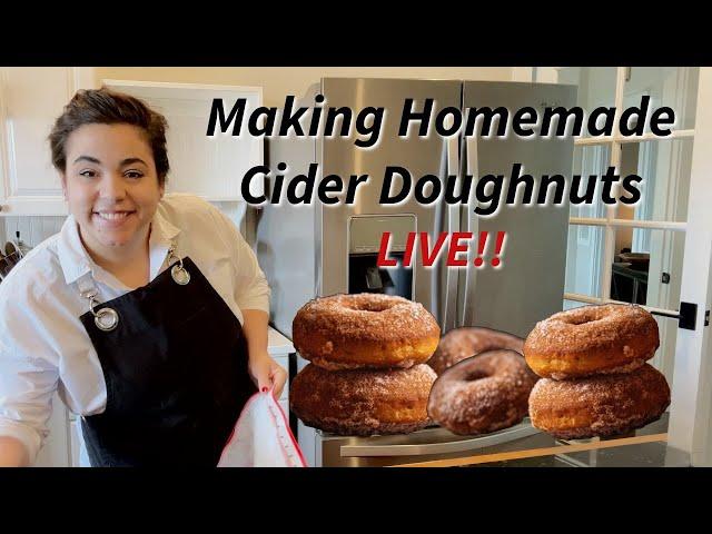 Making Fresh Apple Cider Doughnuts - LIVE!