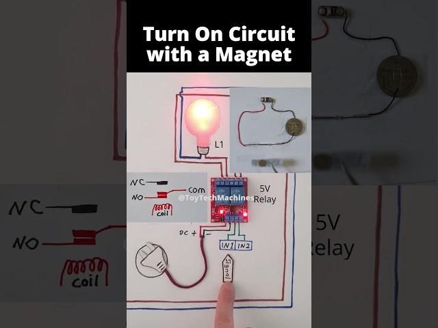 How to Switch a DC Circuit On Using a Magnet