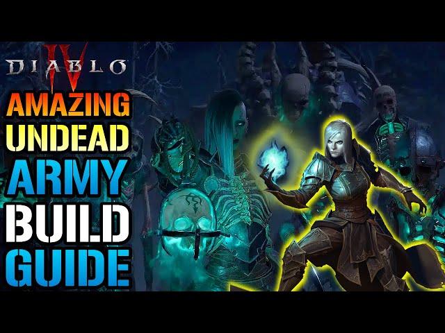 Diablo 4: Amazing Necromancer "Undead Army" Build! Invicible Minions! HUGE Army! (Build Guide)