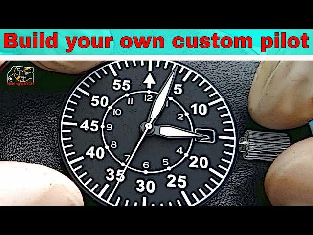 Build your own custom pilot watch with SEIKO NH35 B-UHR on your wrist