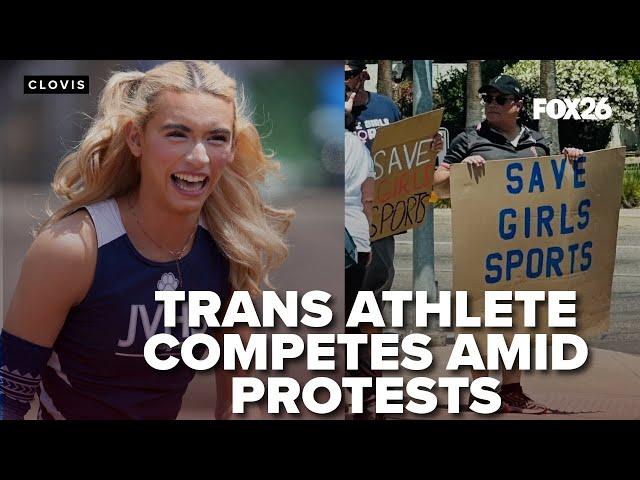 Transgender athlete competes in CIF competition amid protests