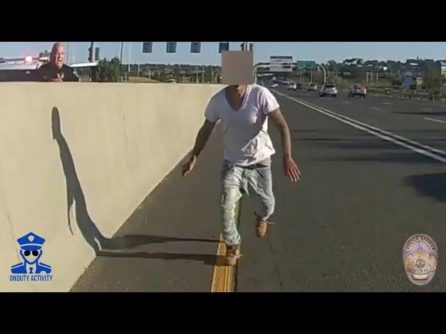 Body Cam: Police Faced Man In The Highway! (WENT WRONG!)