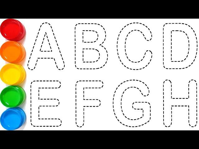 Alphabet Phonics Song // Drawing Capital Letter Alphabet A to Z for Beginners // ABC for Kids.