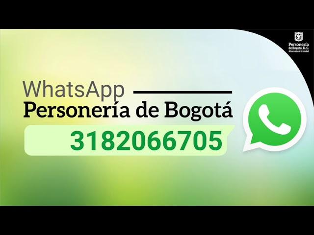 WhatsApp Personería de Bogotá