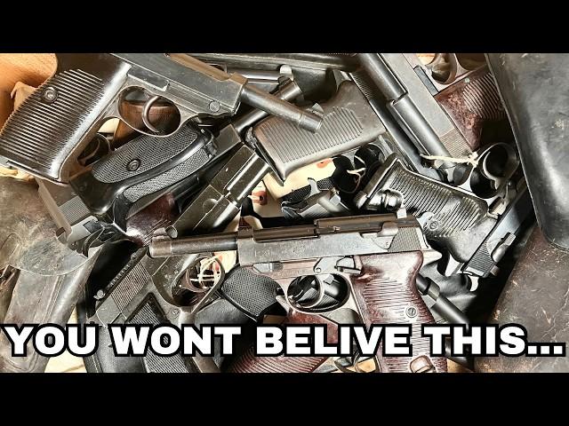 Abandoned Box of German P38 Pistols...