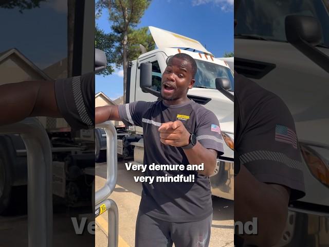 J.B. Hunt drivers know the drill! #Demure #TruckDriving