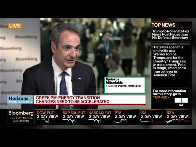 Μητσοτάκης στο Bloomberg: «Η Ευρώπη να στηρίξει τις χώρες που επηρεάζονται από την κλιματική αλλαγή»