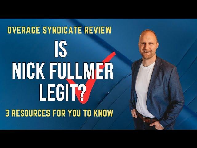 Overage Syndicate Review: Is Nick Fullmer Legit? 3 Resources For You To Know