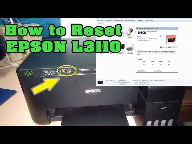 How to reset EPSON L3110  | Reset waste ink pad