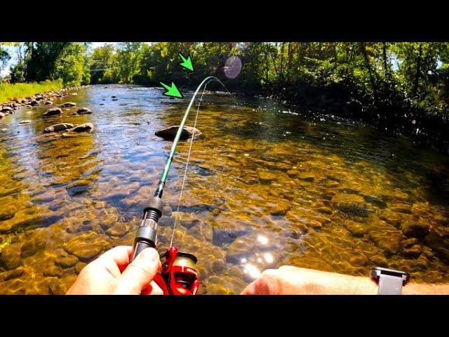 River Fishing during a drought in Crystal Clear Water