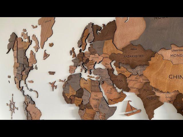 HOW TO MAKE A 3D WORLD MAP FROM WOOD. WOODWORKING