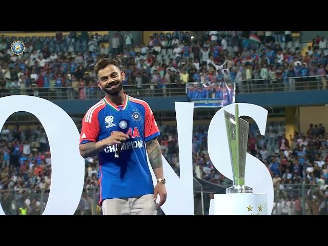 Virat Kholi interview at Wankhede stadium! Crowd Chanting Kohli! 40,000 people