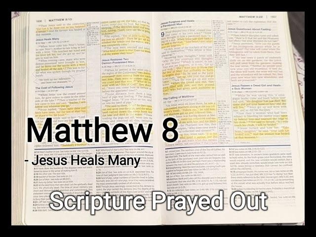 Jesus Heals Many - Matthew 8 - Scripture Prayed Out