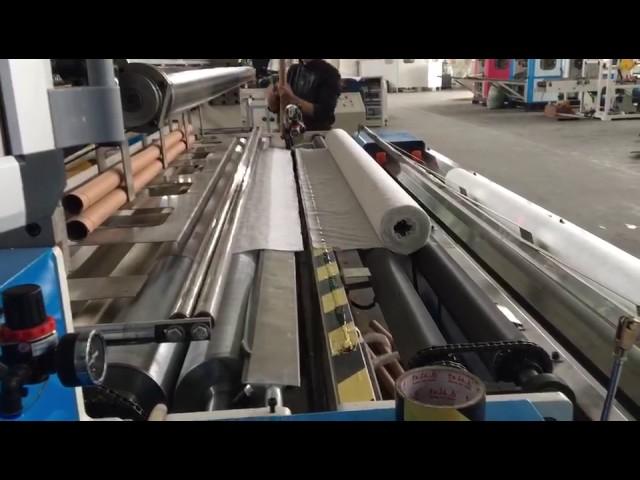 2 8meter color glue lamination toilet paper machine with automatic log saw