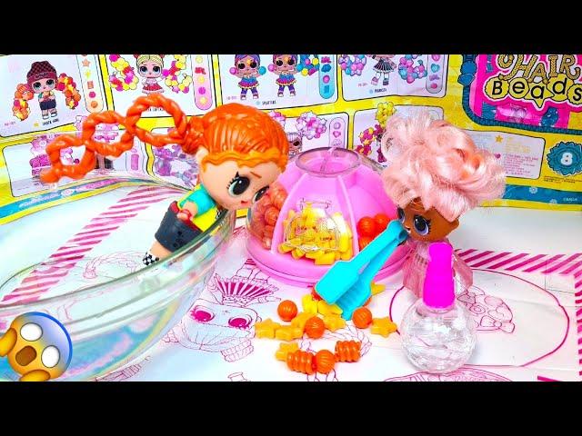 YOUR HAIR IS SCATTERED NEW DOLL LOL LOL HAIR BEADS dolls cartoon stories DARINELKA