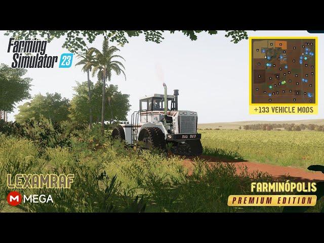 Farming Simulator 23 Mod +133 Vehicles Map Farminópolis | Map tour | Brazil Map | pCloud