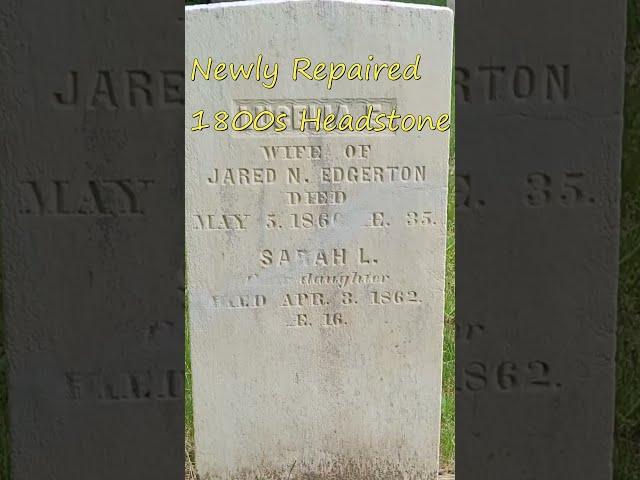 Freshly Repaired 1800s Headstone