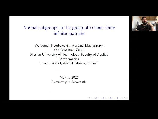 Waldemar Hołubowski - Normal subgroups in the group of column-finite infinite matrices