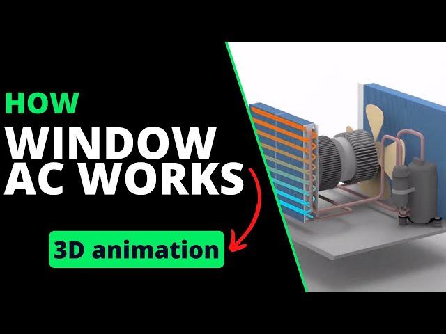 Window AC Working Animation | Window air conditioner