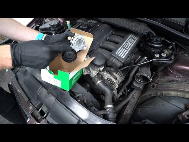 E90 N52 BMW Accessory Serpentine Drive Belt and Tensioner Removal and Installation DIY