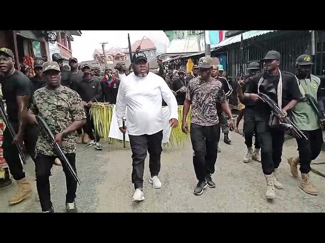 The great freedom fighter, Alhaji Dokubo Asari having good time with his followers