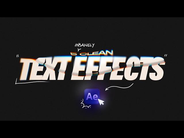 5 Clean Text Animations (After Effects Tutorial)