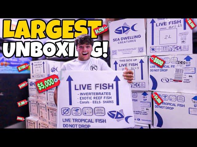 UNBOXING $40,000 worth of SALTWATER FISH, I Bought ONE!!