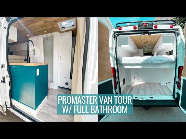 CUSTOM BUILT VAN FOR SOLO FEMALE TRAVELER | promaster van tour with full bathroom