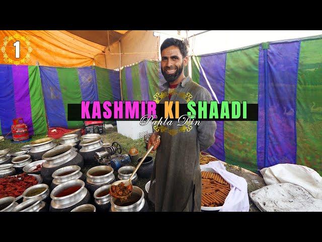 Exotic Four-Course Wazwan | Mehndi Raat Preparations at a KASHMIRI WEDDING in Srinagar, India 