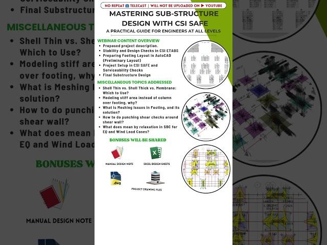 Live Webinar on “Mastering Sub-structure Design with CSI SAFE - For Engineers at All Levels”
