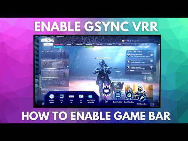 Samsung Neo QLED How to enable 4K 120hz Gsync VRR and Game Bar