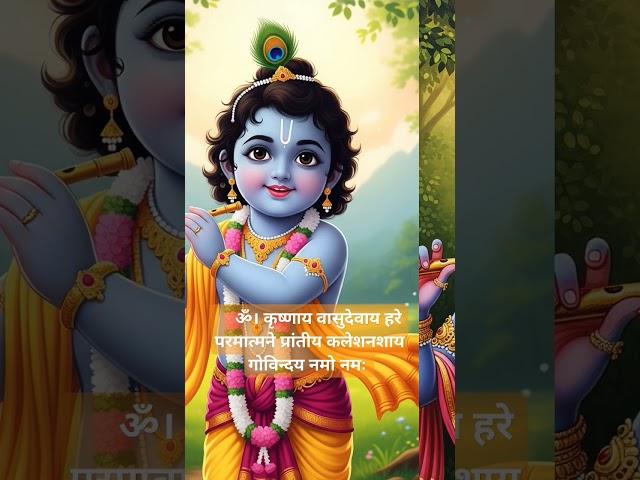 Powerful Krishna Mantra - ॐ  Krishnaya Vasudevaya #krishna #chanting #music #bhakti