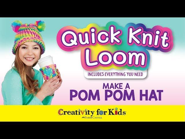 How to Knit a Hat | Quick Knit Loom | Creativity for Kids | Pom Pom Hat