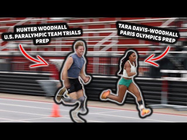 Tara Davis-Woodhall, Hunter Woodhall Train For Paris, U.S. Paralympic Trials | Workout Wednesday