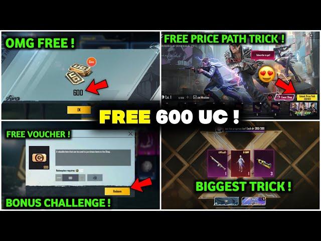 FREE 600 UC  Get Free Tekken Prize Path Trick | X Suit Trick Bgmi | Free Bonus Challenge Vouchers !