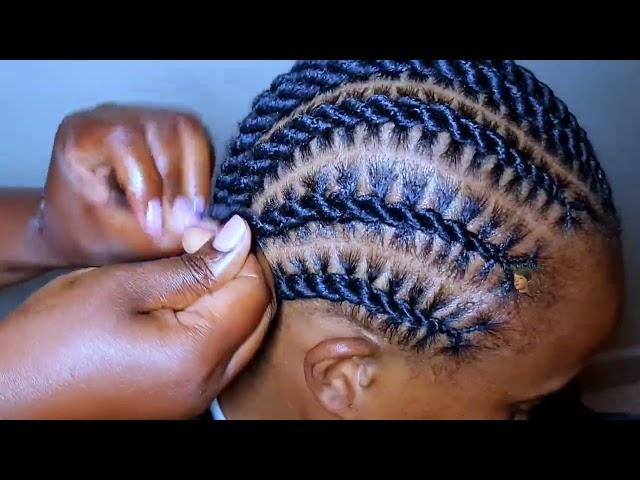 Learn how to: Flat twist cornrows/ stitched flat twist or Spirals