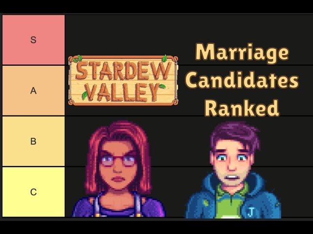 ALL TWELVE Stardew Valley Marriage Candidates Ranked!