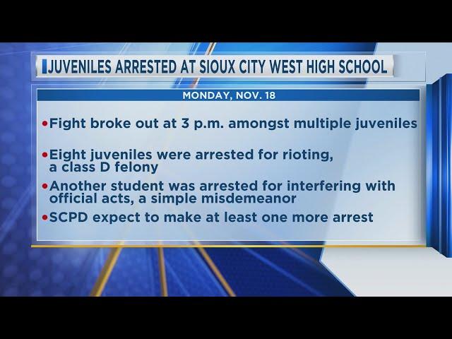 Juveniles Arrested At Sioux City West High School