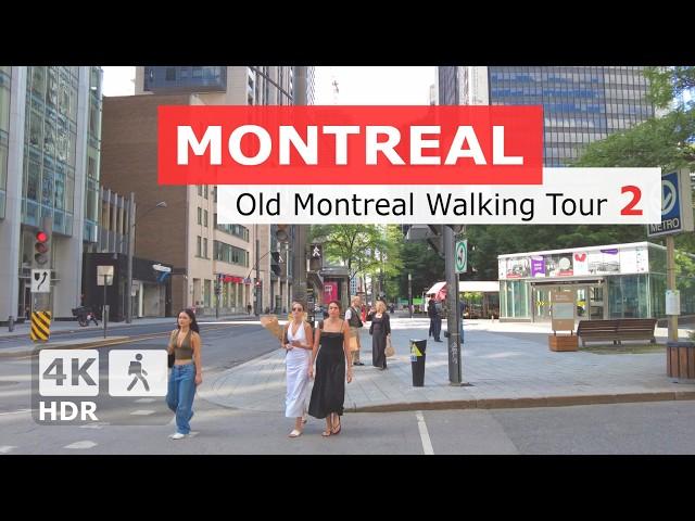 [ 4K ] Old Montreal Walking Tour 2 | Ville-Marie | Quebec Canada 2024