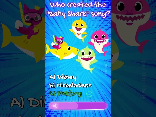 Baby Shark | Nursery Rhymes & Kids Songs | Quiz Blitz Daily