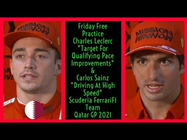 DUO SCUDERIA FERRARI BOYS (CHARLES LECLERC & CARLOS SAINZ C²) POST FREE PRACTICE INTERVIEW QATAR GP