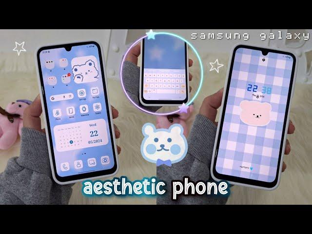 how to make your android phone aesthetic   Samsung Galaxy A15 🩵 setup & customization