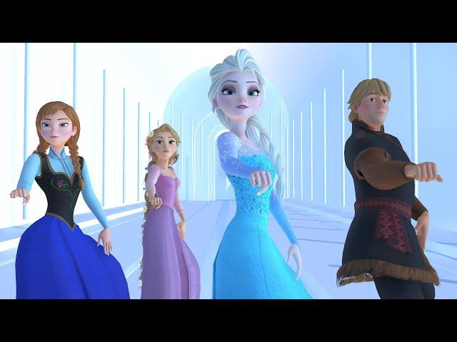 Shut Down | Elsa Anna Kristoff & Rapunzel Dance MMD