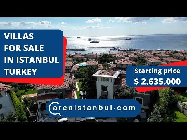 Sea view villas for sale next to Marmara Sea in Istanbul Turkey