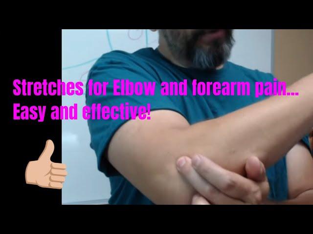 Stretches for elbow and forearm pain