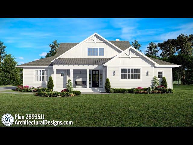 VIRTUAL TOUR | 4-Bedroom Modern Farmhouse Plan 28935JJ | ADHousePlans