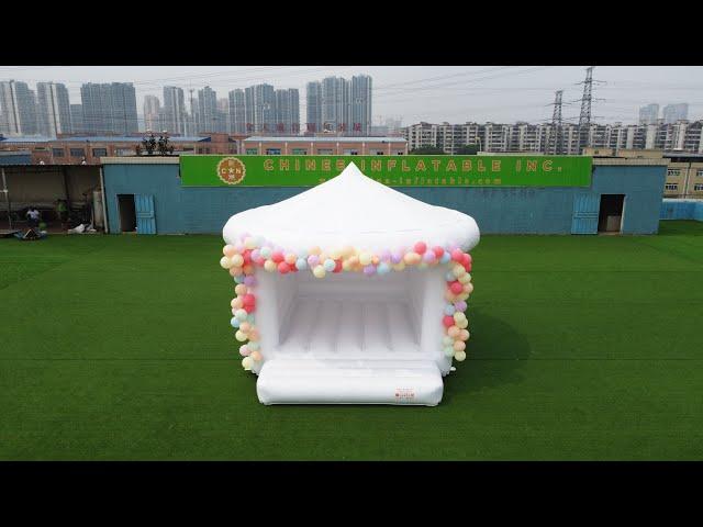Pure white inflatable bouncy castle inflatable wedding tent party events T2-3491B