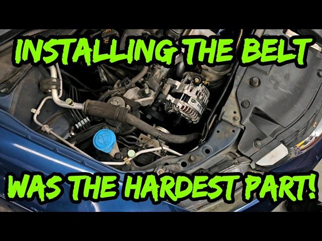 Replacing An Alternator & Serpentine Belt While All Alone At The Shop. 2013 Honda Civic
