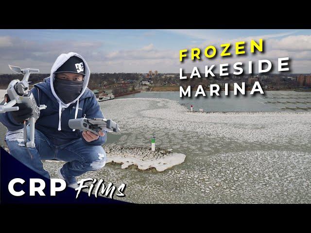 FROZEN LAKESIDE MARINA CAPTURED BY DJI AIR 2S | CRP Films